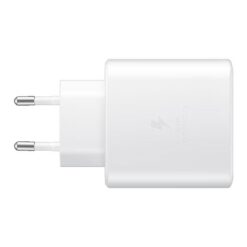 Toalaadija USB-C otsikuga (adapter 45W + USB-C kaabel 5A 1m), valge, Super Fast Charging 2.0 kiirlaadimine, Samsung