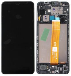 LCD screen Samsung A125 A12 2020 with touch screen and frame black original (used Grade A)