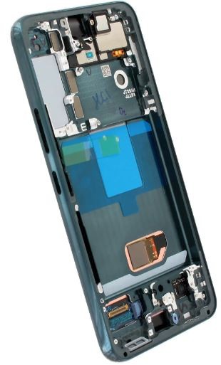 LCD screen Samsung S901 S22 5G with touch screen and frame Green original (used Grade A, without buttons)