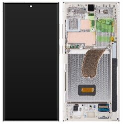 LCD screen Samsung S918 S23 Ultra 5G with touch screen and frame Lavender original (used Grade B)