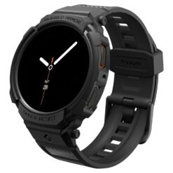 Kaitseümbris kellarihmaga Rugged Armor Pro, Samsung Galaxy Watch8 44mm, matt must, Spigen
