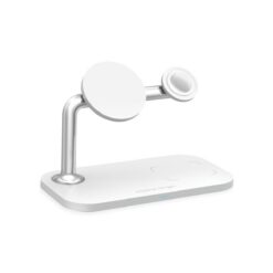 Juhtmevaba laadimisalus 3-in-1, iPhone (MagSafe) + Apple Watch + AirPods, valge, Mobile Origin