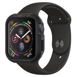 Kaitseümbris Rugged Armor, Apple Watch SE 3 / SE (2024/2023/2022) / SE / 6 / 5 / 4 (44mm) / Series 9 / 8 / 7 (45mm), must, Spigen