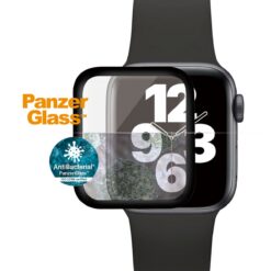 Kaitseklaas Apple Watch SE 3 / SE (2024/2023/2022) / SE / Series 6 / 5 / 4 (40mm), veekindel, kumera musta äärega, PanzerGlass