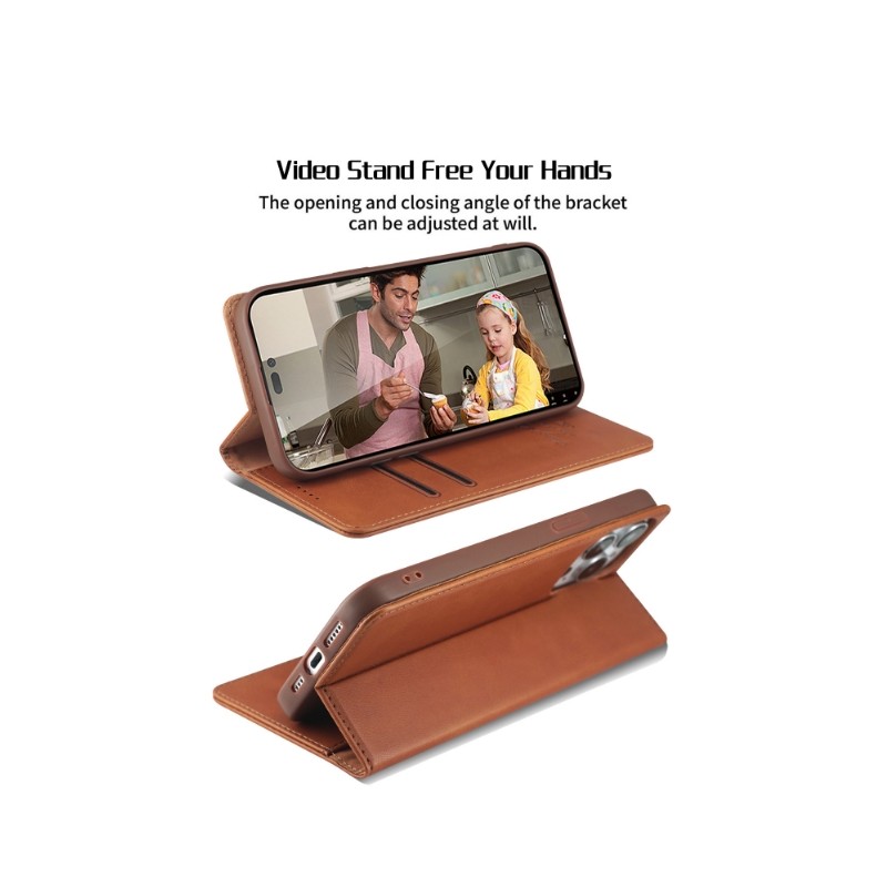 Telefoniümbris HDD Magnetic Wallet Case Samsung A376 A37 5G pruun - Image 5