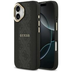 Guess case for iPhone 17 HC MAGSAFE PU W/ 4G PU STRIPE black