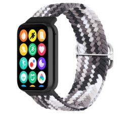 BRAIDED STRAP MI BAND 8 PRO/M8 PRO (12) BLACK AND WHITE