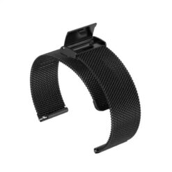ADJUSTABLE STAINLESS STEEL SMART STRAP FOR WATCH/SMARTWATCH 20MM BLACK