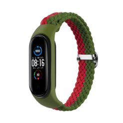 BRAIDED BAND SMART BAND M3/M4/M5/M6 GREEN-RED