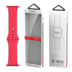 YESIDO WB44 SILICONE STRAP FOR iWATCH L 38/40/41 (97+132) #ROSE RED