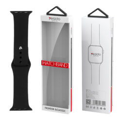 YESIDO WB44 SILICONE STRAP FOR iWATCH S 42/44/45 (97+118) #1 BLACK