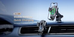 CAR HOLDER REMAX RM-C31 15W WIRELESS BLACK