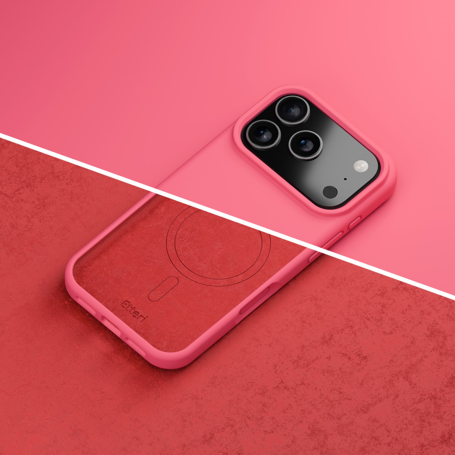 Etteri Silicone Mag case for iPhone 17 Pro raspberry - Image 12
