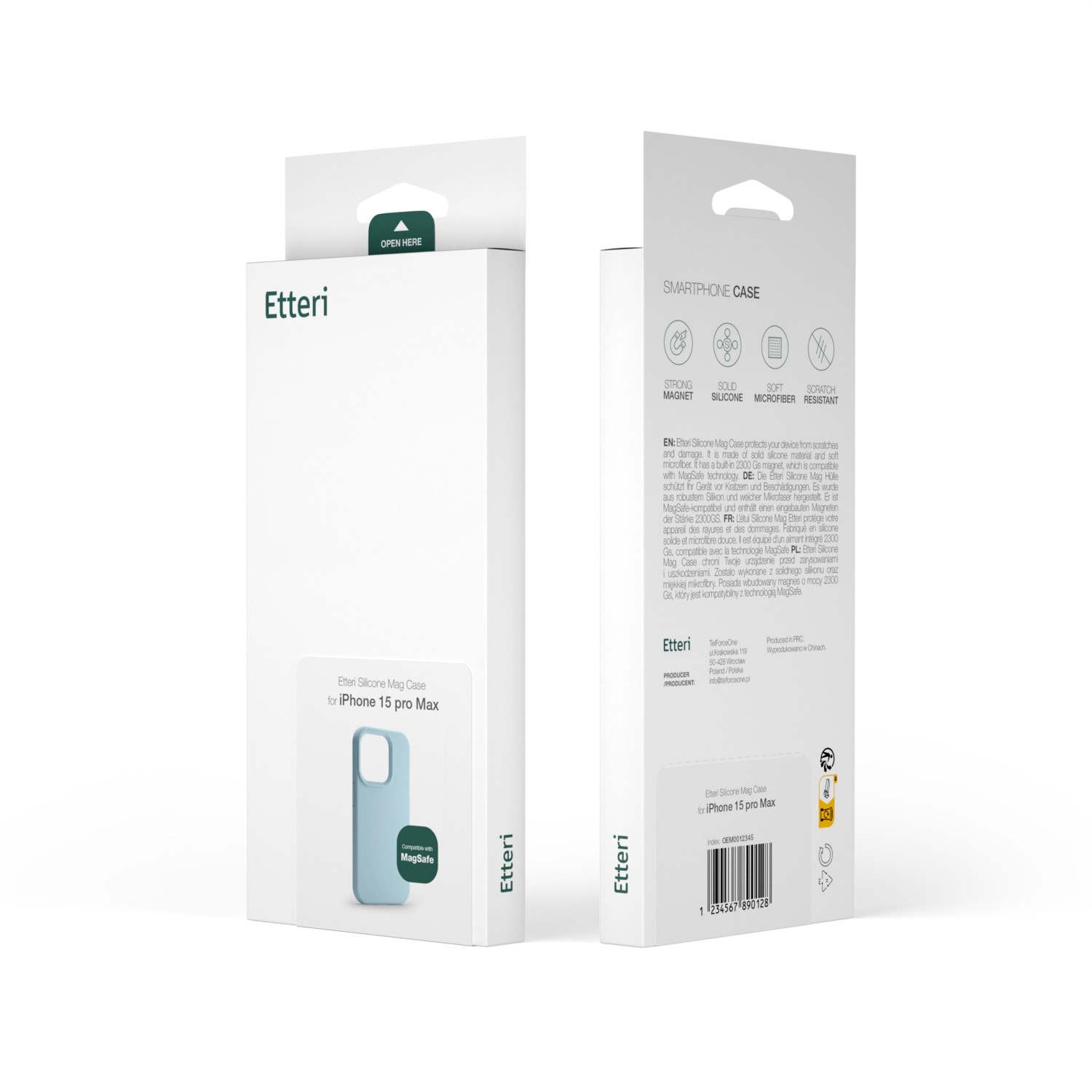 Etteri Silicone Mag case for iPhone 17 Pro light blue - Image 30