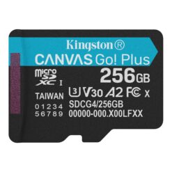 Kingston memory card 256GB microSDXC Canvas Go Plus Gen4 200R A2 U3 Single Pack w/o ADP