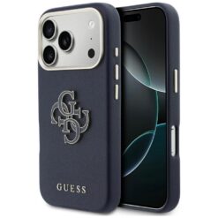 Guess HC PU FW RESIN LOGO BLUE case for iPhone 17 Pro 6,3"