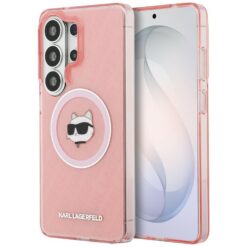 Karl Lagerfeld case IML Repeated Choupette MagSafe for Samsung Galaxy S26 Ultra pink