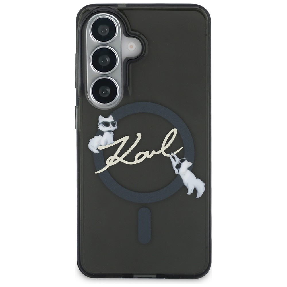 Karl Lagerfeld case IML KC Script MagSafe for Samsung Galaxy S26 Plus black - Image 3