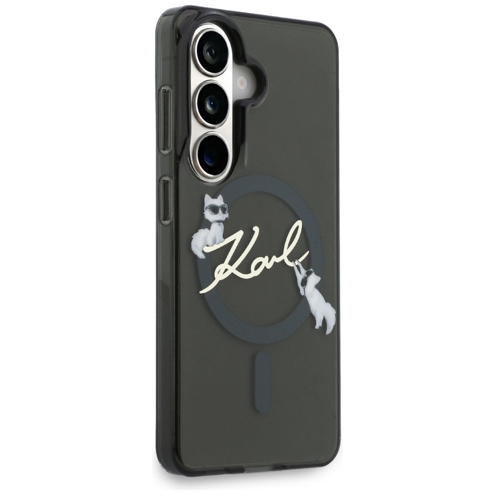 Karl Lagerfeld case IML KC Script MagSafe for Samsung Galaxy S26 Plus black - Image 4