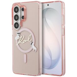 Karl Lagerfeld case IML KC Script MagSafe for Samsung Galaxy S26 Ultra pink