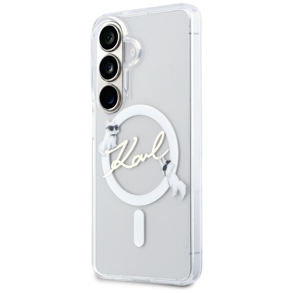 Karl Lagerfeld case IML KC Script MagSafe for Samsung Galaxy S26 transparent - Image 2