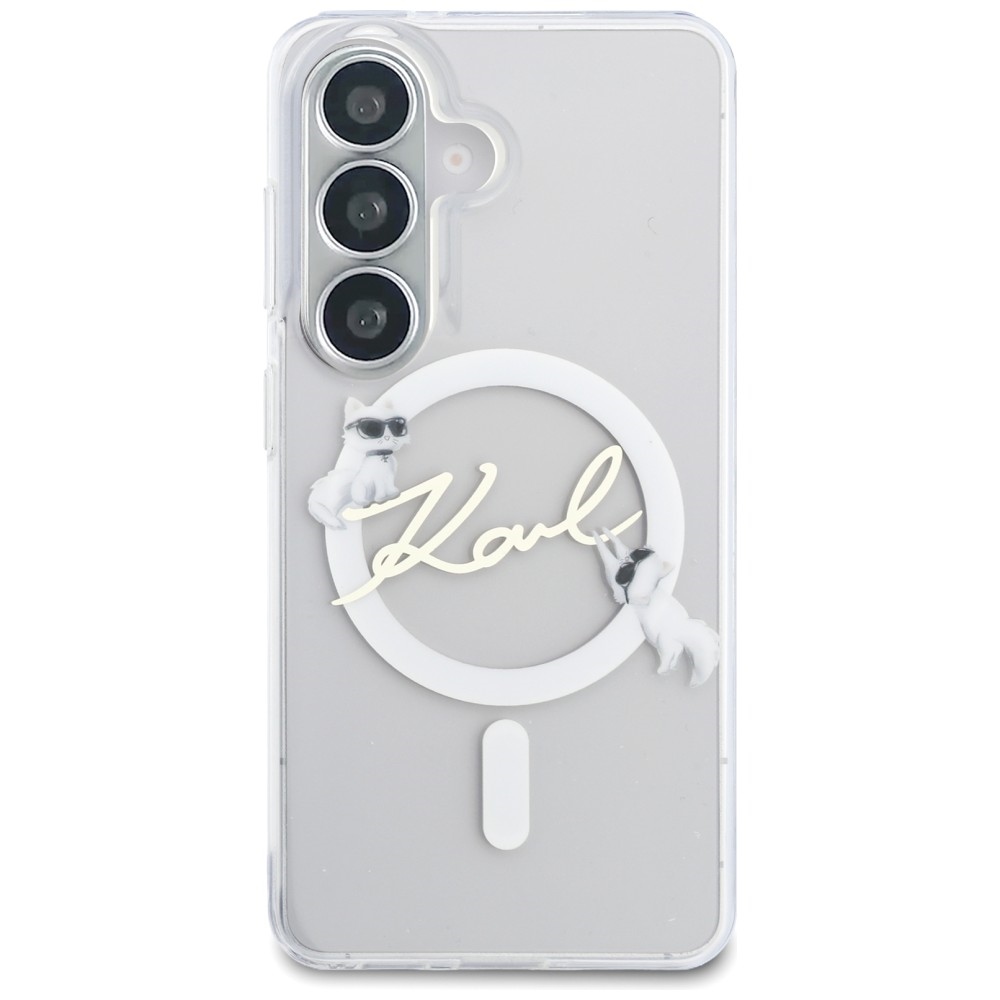 Karl Lagerfeld case IML KC Script MagSafe for Samsung Galaxy S26 transparent - Image 3
