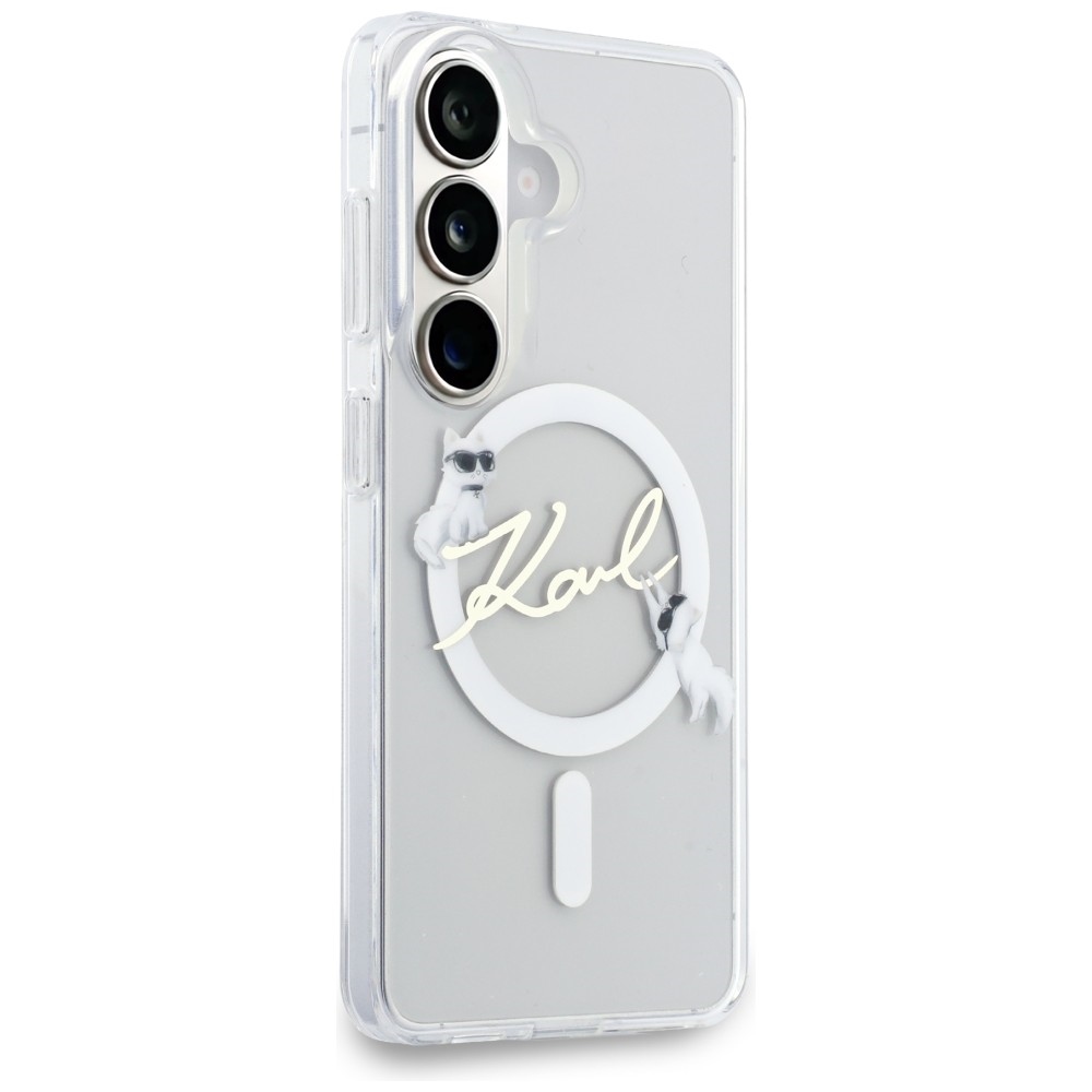 Karl Lagerfeld case IML KC Script MagSafe for Samsung Galaxy S26 transparent - Image 4