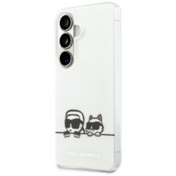 Karl Lagerfeld case IML Peekaboo Karl&Choupette MagSafe for Samsung Galaxy S26 Plus transparent