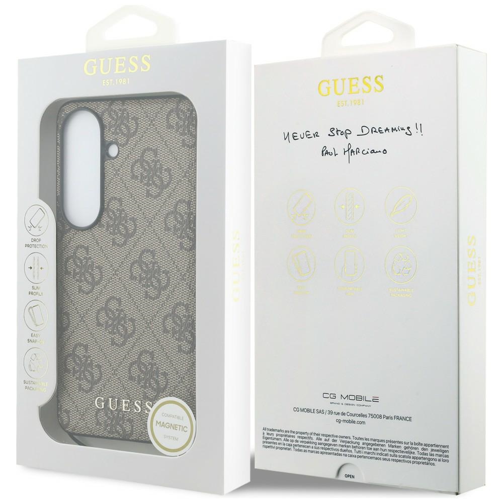 Guess case 4G Classic Logo Charm MagSafe for Samsung Galaxy S26 brown - Image 7