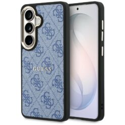Guess case 4G Embossed Ring MagSafe for Samsung Galaxy S26 Plus blue