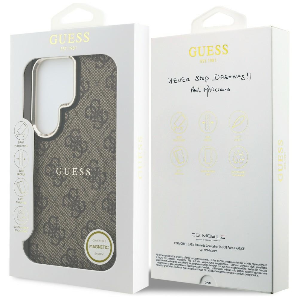 Guess case 4G Embossed Ring MagSafe for Samsung Galaxy S26 Ultra brown - Image 8
