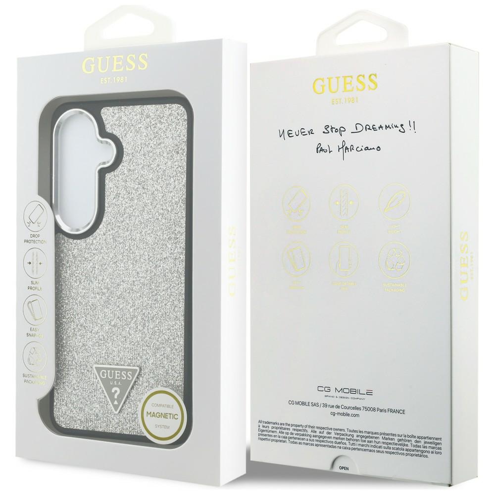 Guess case Fixed Glitter Triangle MagSafe for Samsung Galaxy S26 silver - Image 8