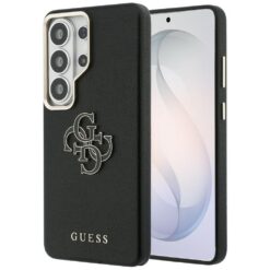 Guess case Grained Big 4G Metal Logo for Samsung Galaxy S26 Ultra black