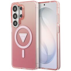 Guess case IML Gradient Triangle MagSafe for Samsung Galaxy S26 Ultra pink