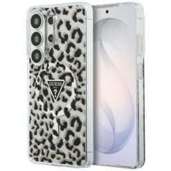 Guess case IML Leopard Print Triangle MagSafe for Samsung Galaxy S26 Ultra black