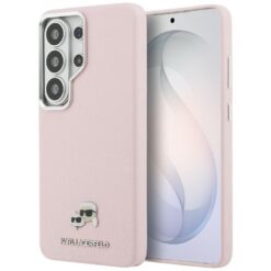 Karl Lagerfeld case Saffiano KC Metal Logo MagSafe for Samsung Galaxy S26 Ultra pink