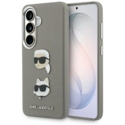 Karl Lagerfeld case Saffiano Double Heads Metal for Samsung Galaxy S26 silver