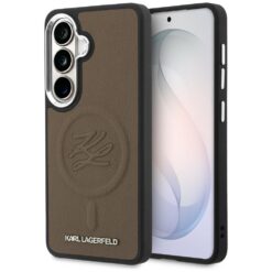 Karl Lagerfeld case Embossed Ring Initials MagSafe for Samsung Galaxy S26 brown