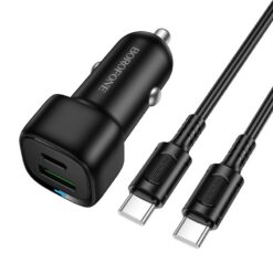Autolaadija Borofone BZ34B 38W USB-C/USB-A + USB-C to USB-C cable 1.0m must