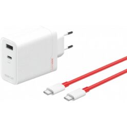 Laadija OnePlus SuperVOOC 120W USB-C/USB-A + USB-C to USB-C cable valge