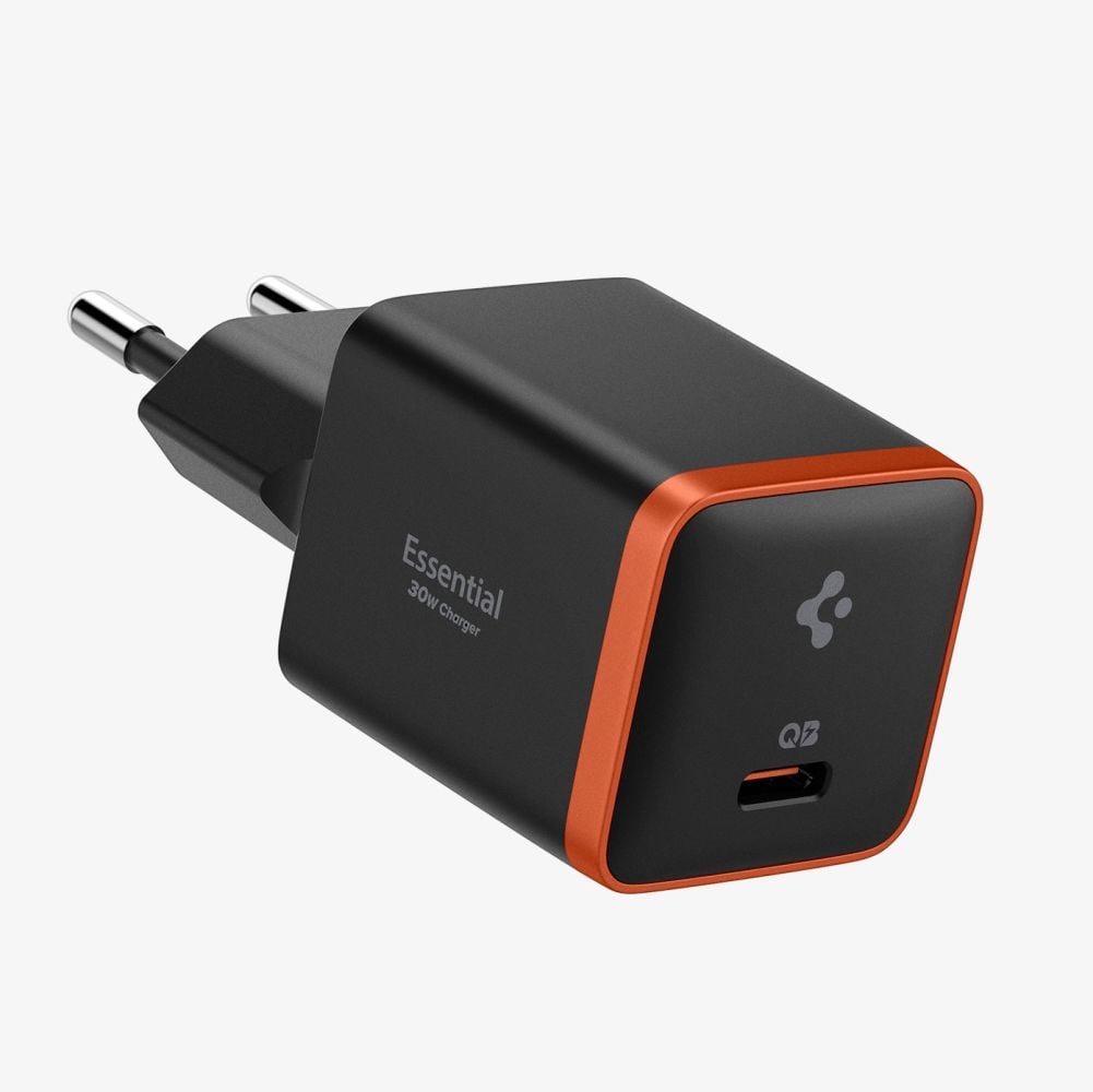 Toalaadija adapter ArcStation Essential 30W USB-C, must, kiirlaadimine, EE301EU, Spigen