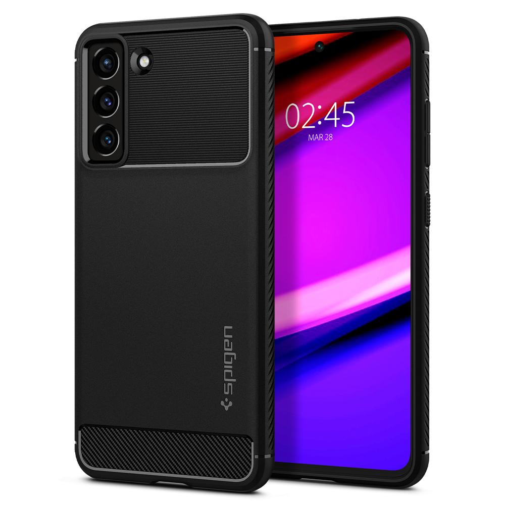 Kaitseümbris Rugged Armor, Samsung Galaxy S21 FE 5G, must, Spigen