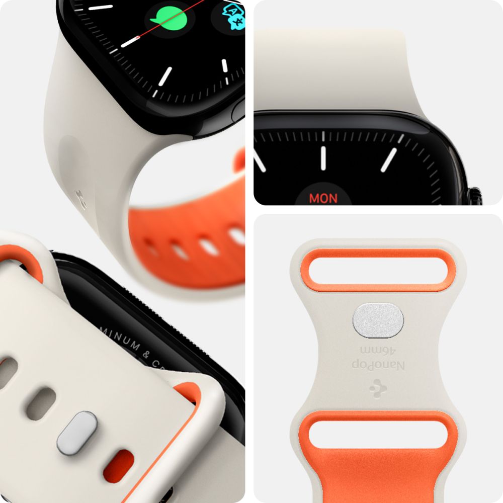 Kellarihm Nano Pop, Apple Watch Ultra 3 / Ultra 2 / Ultra (49 mm) / Series 11 / 10 / 9 / 8 / 7 / 6 / 5 / 4 / SE 3 / SE (2024/2023/2022) / SE (44 / 45 / 46 mm), beež, Spigen - Image 15