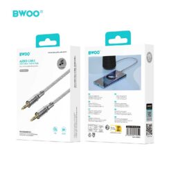 Audio adapter Bwoo (AUX075) 3,5mm į 3,5mm (p-p) grey