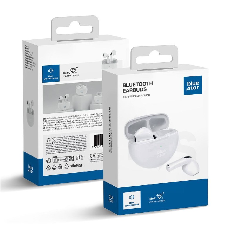 Bluetooth handsfree Blue Star (TX3) TWS white