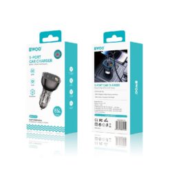 Car charger  Bwoo (CC96) (1xUSB; 2xUSB-C; 68W) black