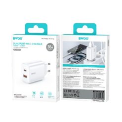 Charger Bwoo (CDA207) (1xUSB-C; 1xUSB 36W) white
