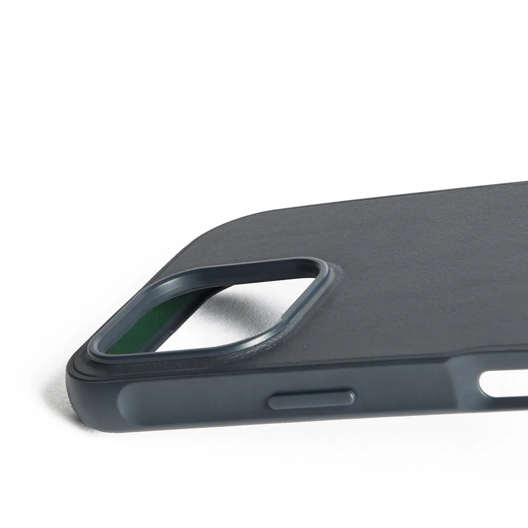 Kaitseümbris Shield Case, Apple iPhone 16 Pro Max, sinakashall, MagSafe, naturaalsest nahast tagaküljega, Mujjo - Image 9