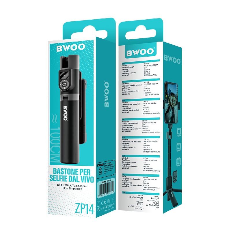 Selfie stick + tripod Bwoo (ZP14) black