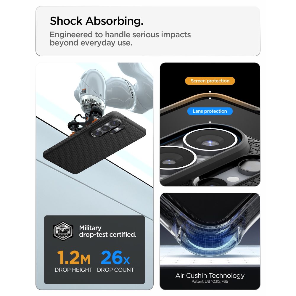 Kaitseümbris Liquid Air (MagFit), Samsung Galaxy S26 Ultra, matt must, Qi2/MagSafe ühilduv, Spigen - Image 12
